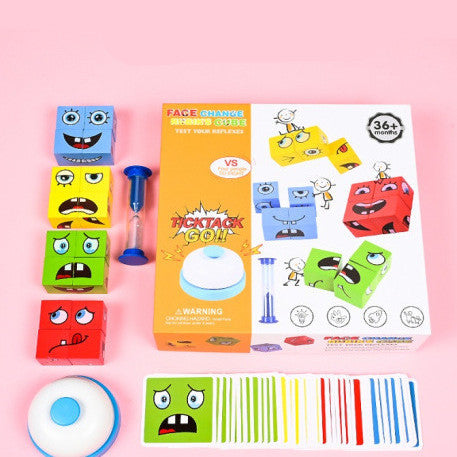 Baby Lane Wooden Face Pattern Blocks: Creative Expressions Toy for Kids