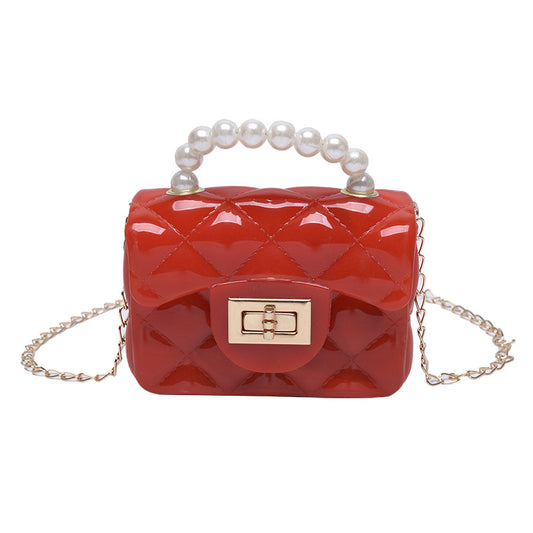 Baby Lane Stylish One-Shoulder Chain Bag – Pearl Hand Design for Children!