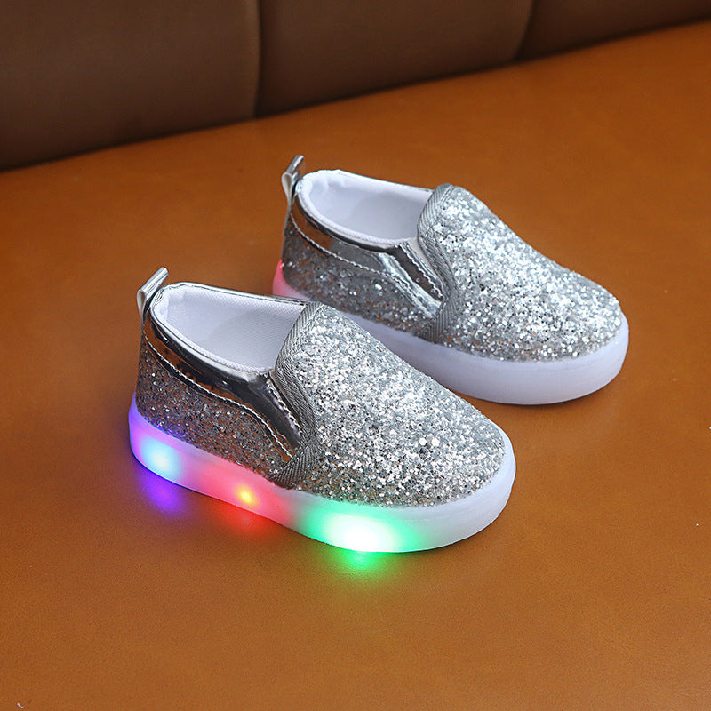 Babylane Girls' Light-Up Sneakers: Sparkling Sequin Fun!