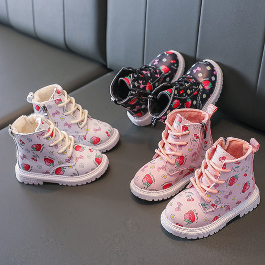 Baby Lane: Fun and Fashionable Girls' Strawberry Short Martin Boots