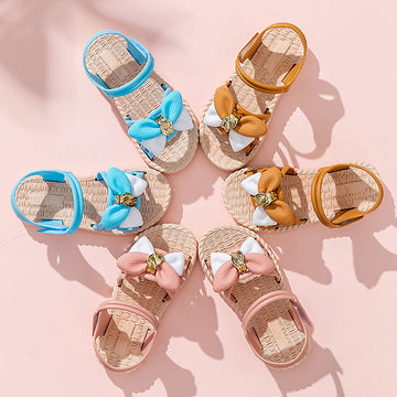 Baby Lane: Trendy Girls' Soft Sole Beach Sandals – Ideal for Summer Fun
