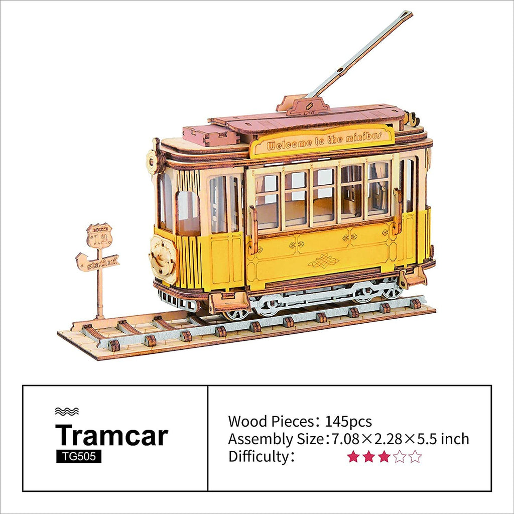 Baby Lane Robotime Vintage Car Model: Fun 3D Wooden Puzzle for Kids